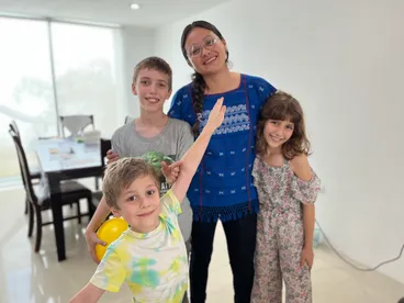 The Mitcham family in Puebla, Mexico