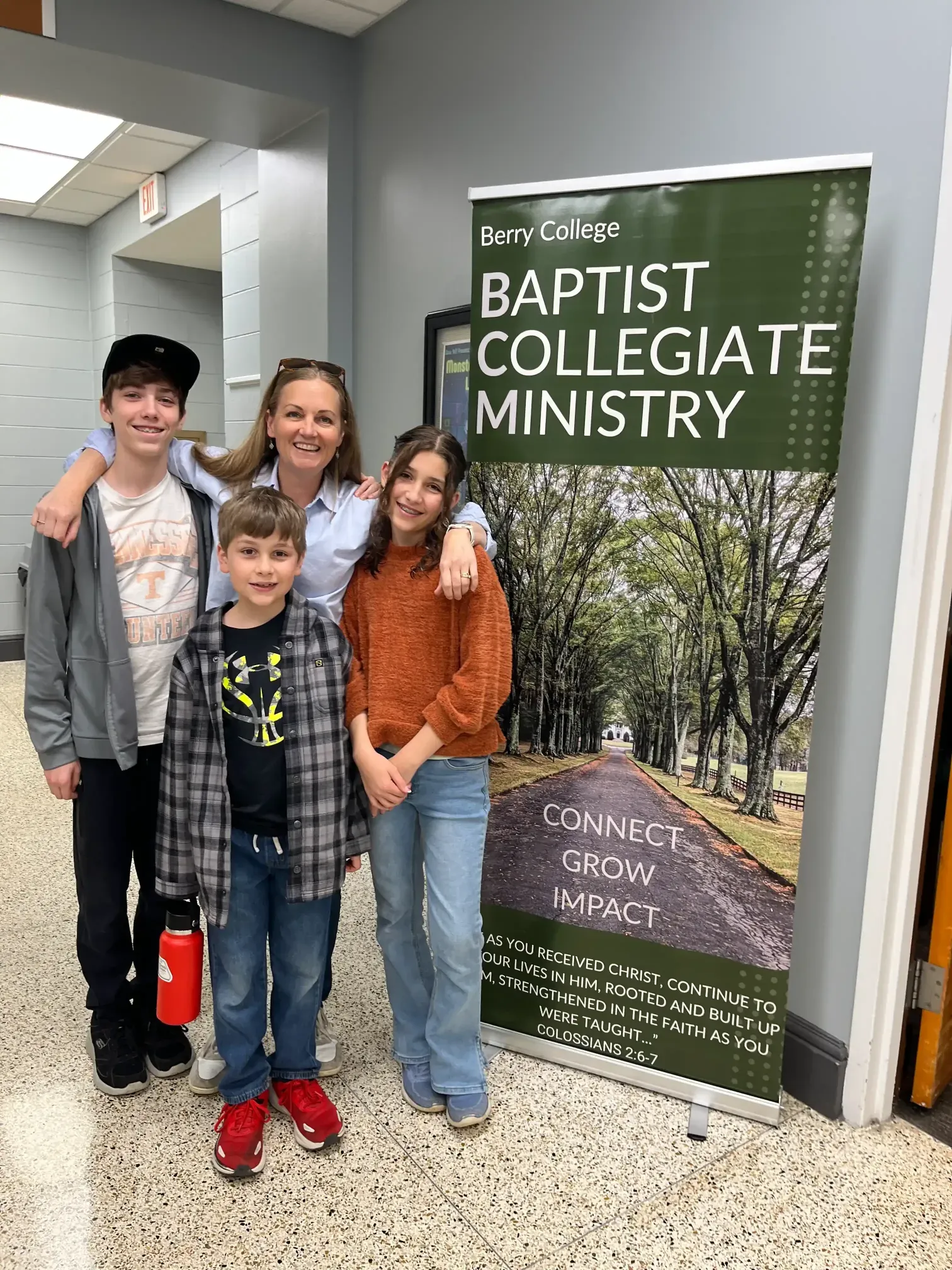 The kids with their aunt