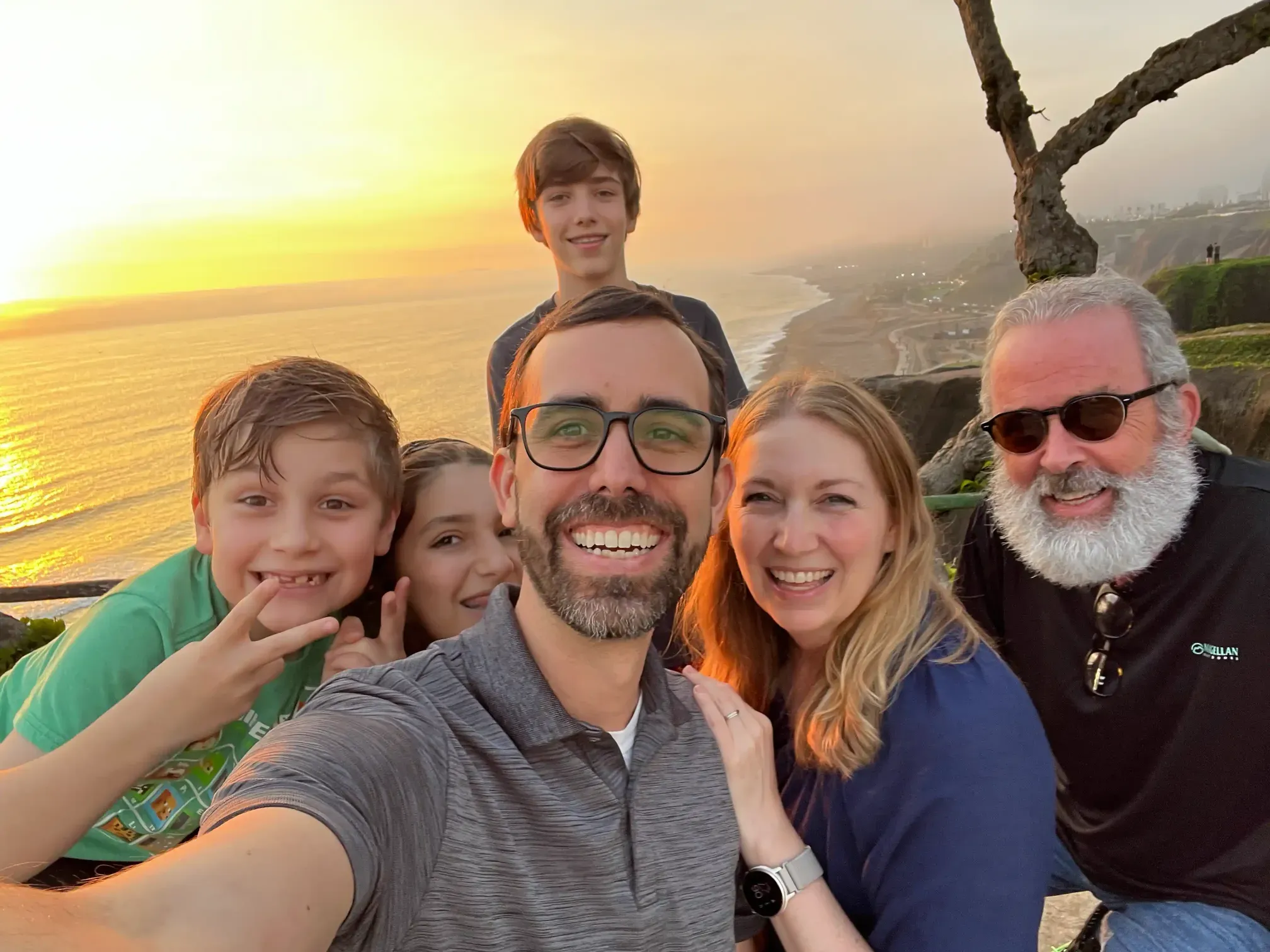 Jared's dad with the family