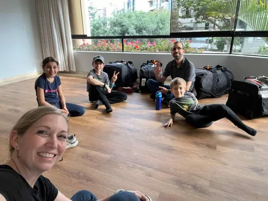 Team members greeting us in Lima