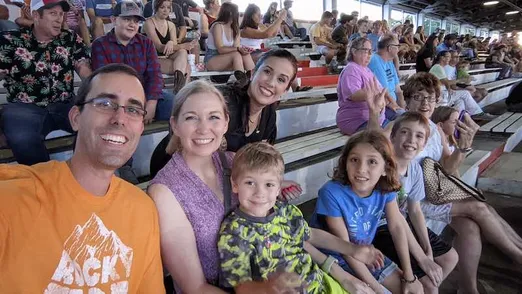 Mitchams with Aunt Becky and Onie at County Fair
