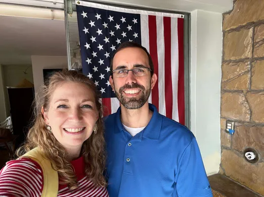 Jared and Amy celebrating the 4th of July