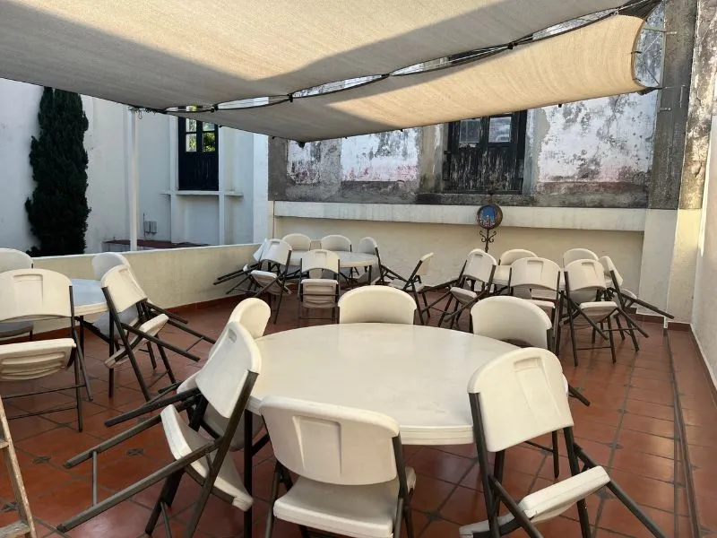 Break area at language school