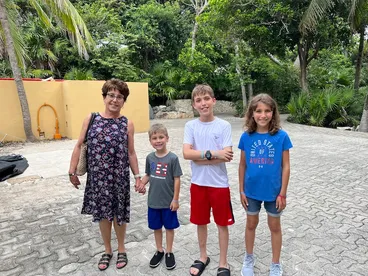 The Mitcham family preparing for their move to Lima, Peru