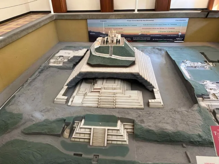 Model of the great pyramid of Cholula